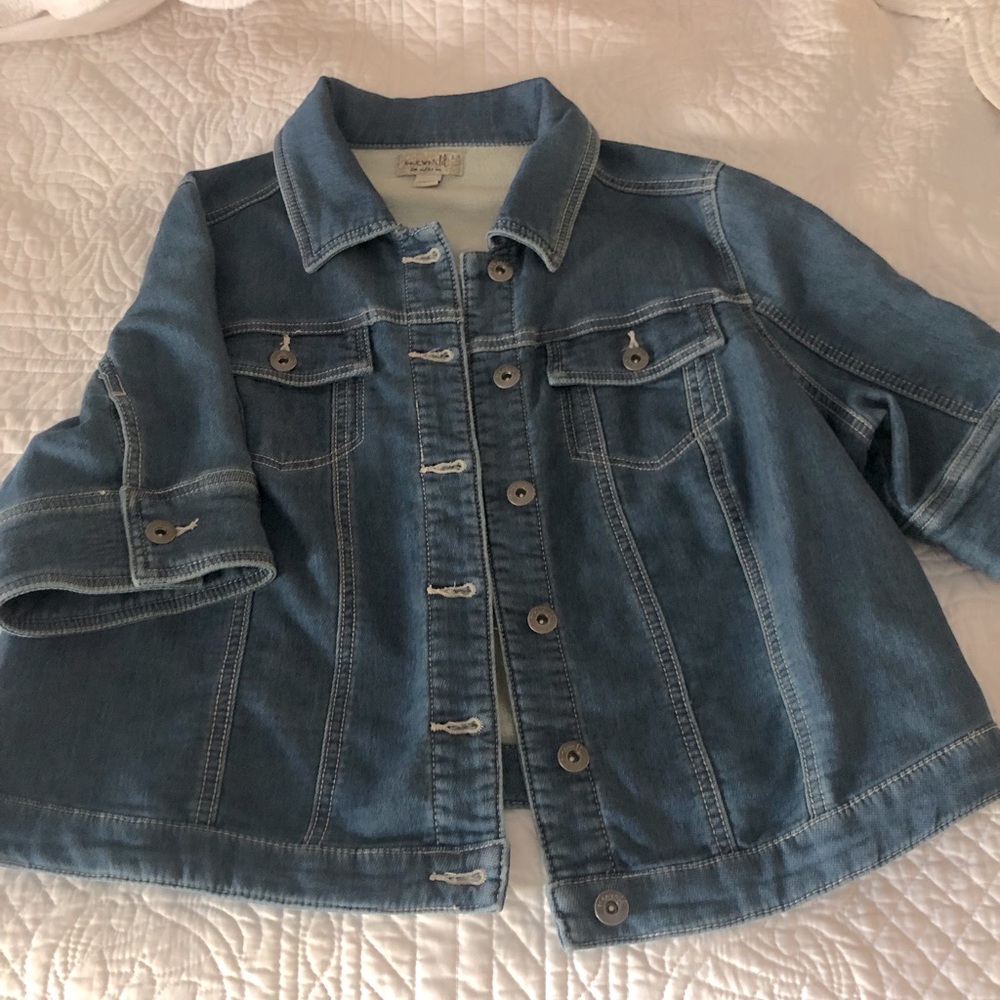 Denim jacket 3/4” sleeves